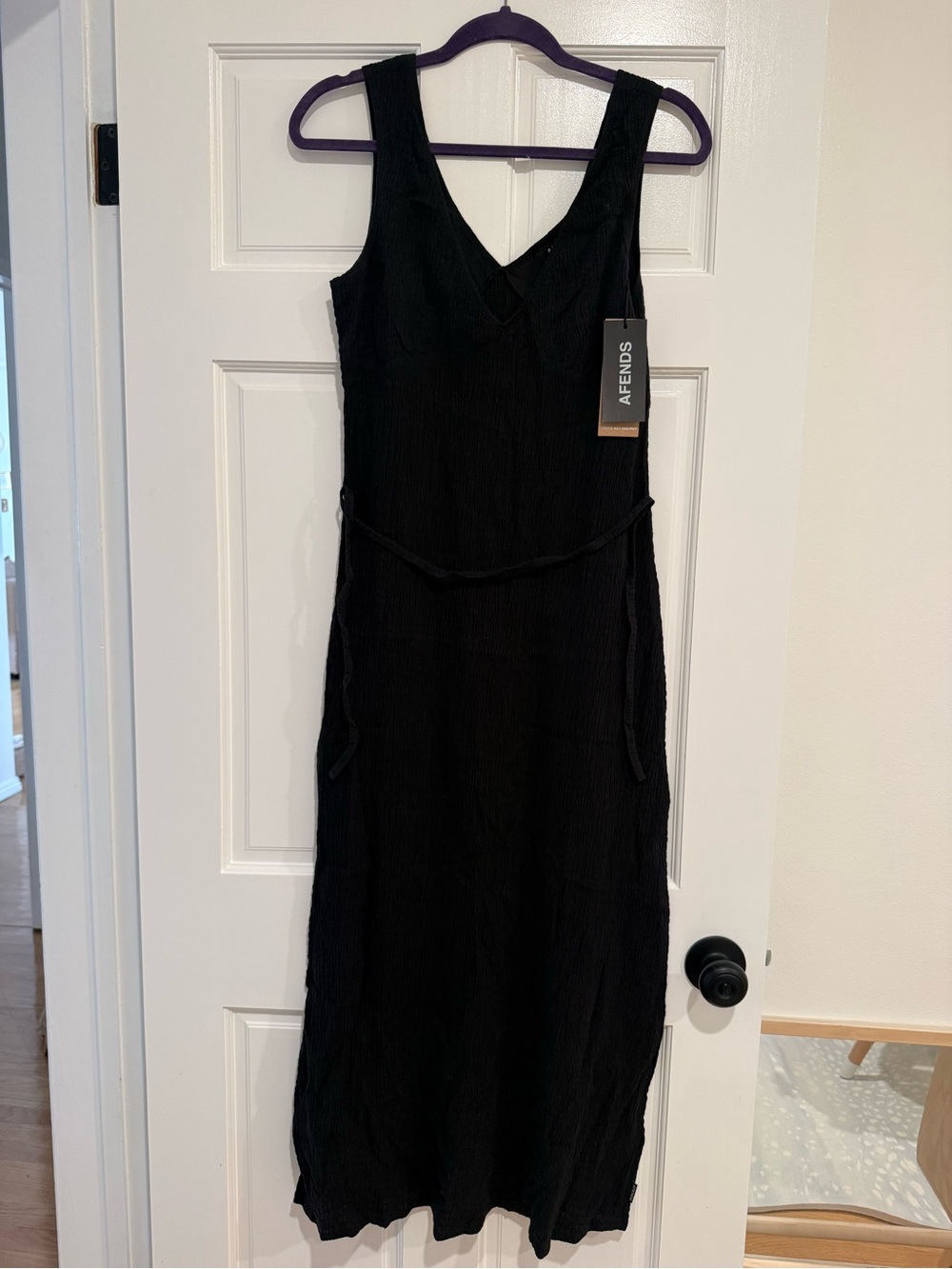 Afends hemp seersucker maxi dress